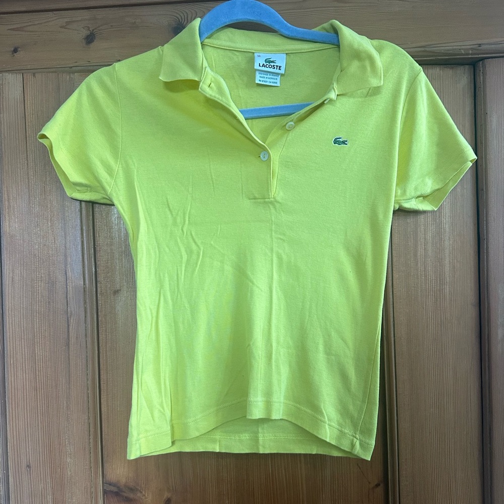 Lacoste- Sz.36 (French) USA Sm.  Yellow polo